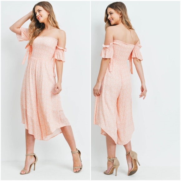 PEACH WHITE ROMPER - Picture 3 of 14